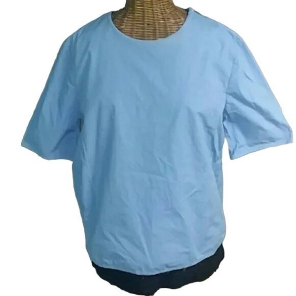 MSGM Tops - MSGM Milano Pastel Blue Lace Top